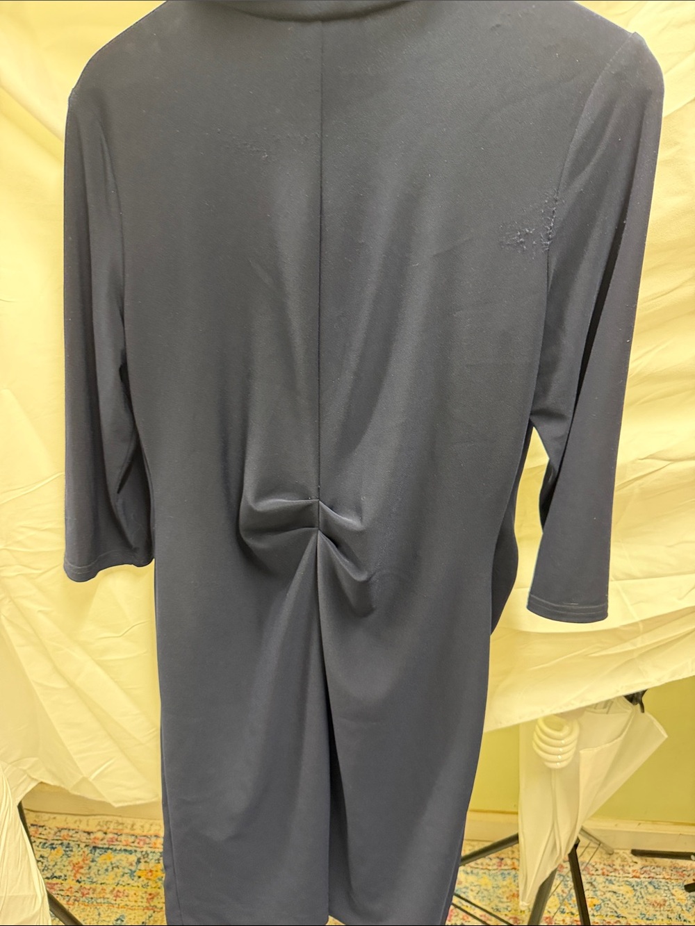 Joseph Ribkoff Navy Blue Zip-Front Dress - Picture 4 of 4